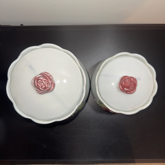 Mid-Century Cookie Jar California Pottery USA  Biscuit Barrel or Canister Set - Picture 4 of 14